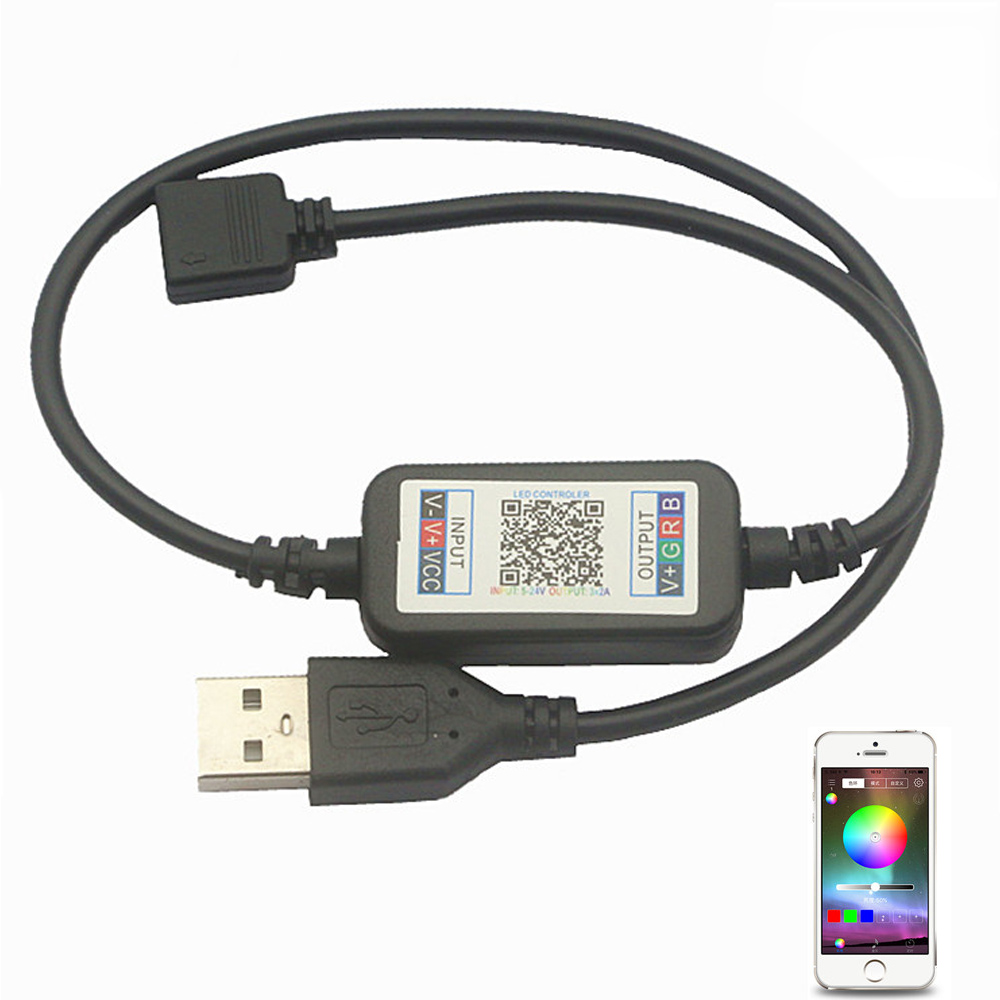 DC5-24V RGB Mini Music Rhythm Bluetooth LED USB Controller Apply For 5050SMD RGB LED Strips